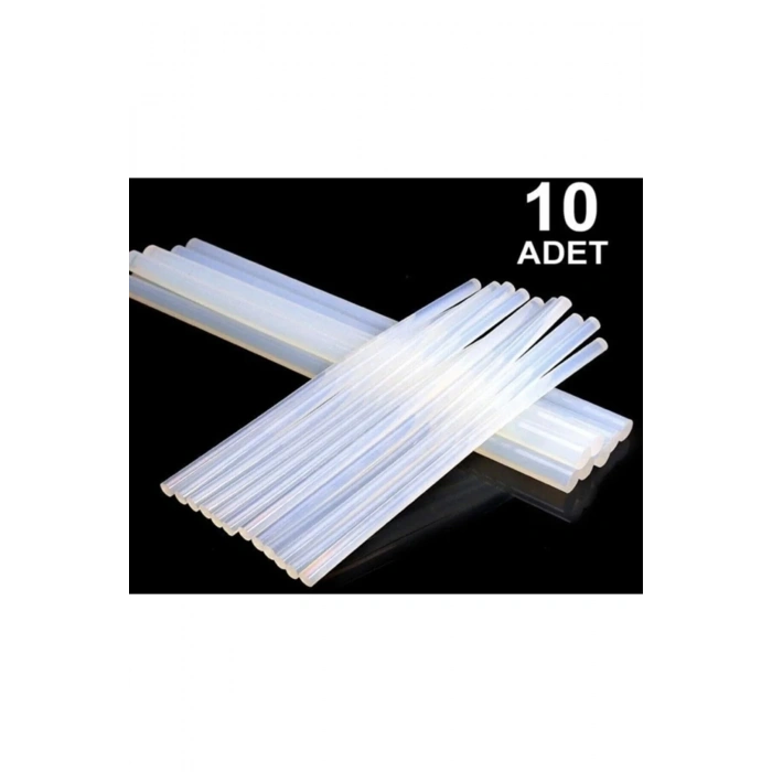 10 Adet İnce Silikon Sıcak Mum Silikon Çubuk Tabanca Mumu Silikon Tabancası Mumu 1.Kalite Tutuculuk
