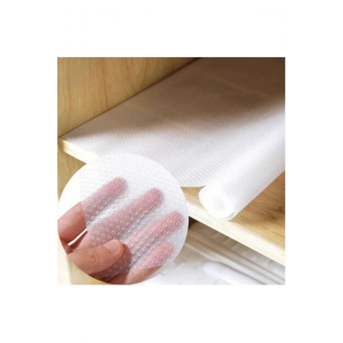 10 Metre Şeffaf Raf Örtüsü Dolap Ve Çekmece Içi Kaymaz Kaydırmaz Örtü-45x10 Mt