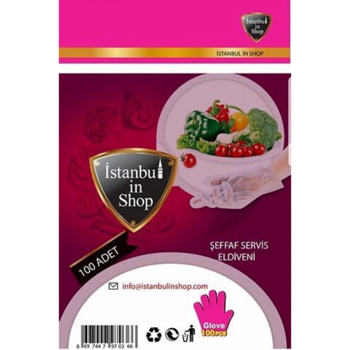 100 Lü Şeffaf Servis Eldiveni 100gr