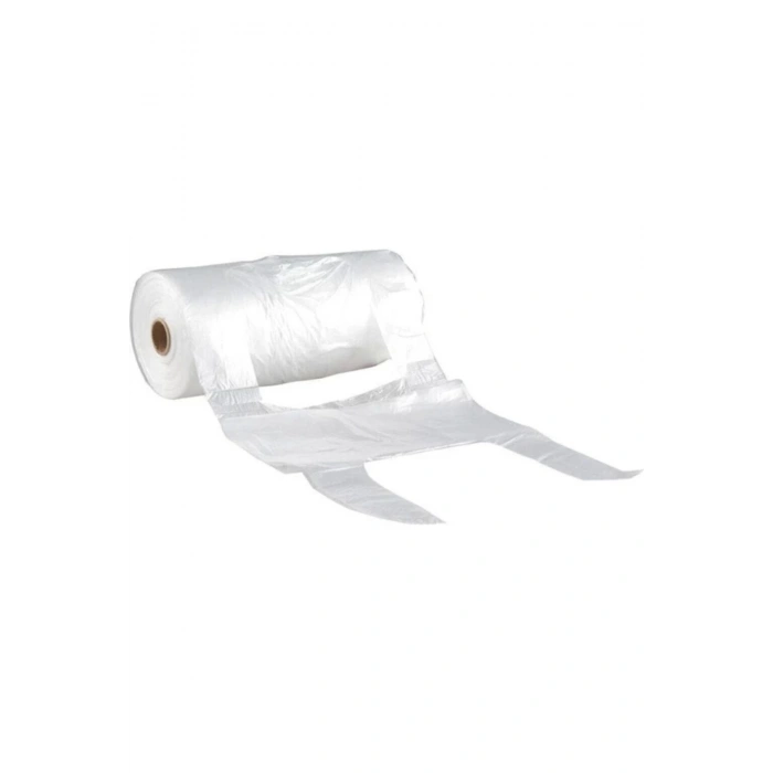 1000 Adet Rulo Poşet Manav Poşeti Orta Boy Meyve Sebze Bakkaliye Poşeti Beyaz Hışır Poşet