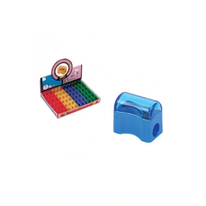 12 Adet Kapaklı Kalemtraş Mini Hazneli Sandıklı Okul Öğrenci Kalemtraşı