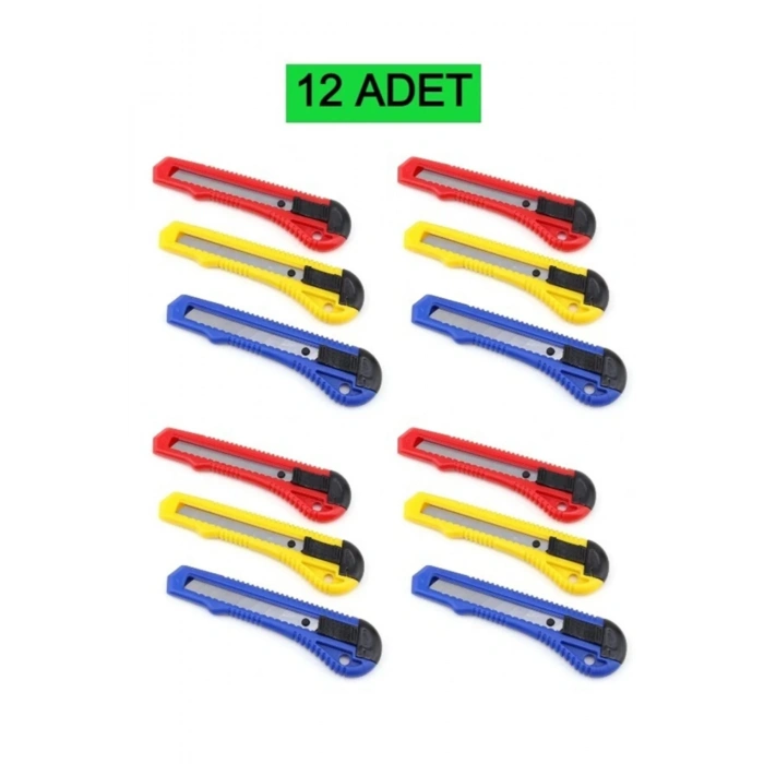 12 Adet Maket Bıçağı Büyük Boy Falçata
