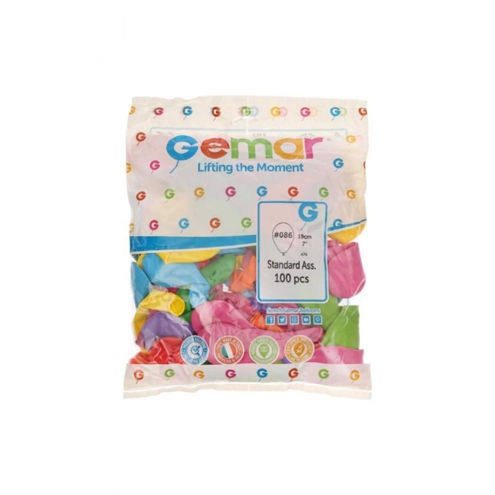 14-a Karışık Renk 10 Balon 100lü Paket