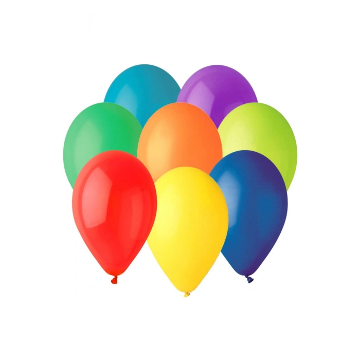 14-a Karışık Renk 10 Balon 100lü Paket