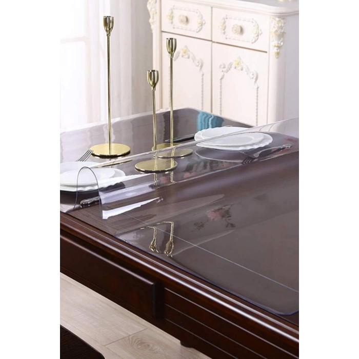1.4 Mm Net Kalınlık Şeffaf Kalın PVC Masa Koruyucu Mika Masa Örtüsü