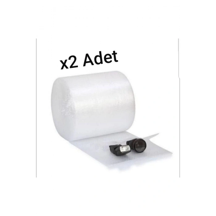 2 Adet Balonlu Naylon 50cmx50m + 2 Adet Koli Bandı Ambalaj Naylonu Patpat Pıtpıt Havalı Naylon