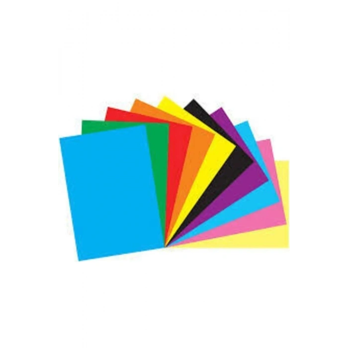 20 Adet Renkli Fon Kartonu 25X35 Cm 10 Karışık Renk