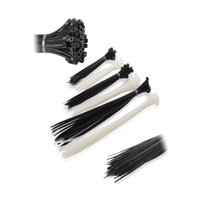 2,5*150 Kablo Bağı Beyaz - Cırt Kelepçe - Klips (100 Adet)