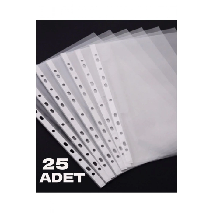 25 Adet A4 Şeffaf Dosya Föy Poşet Dosya