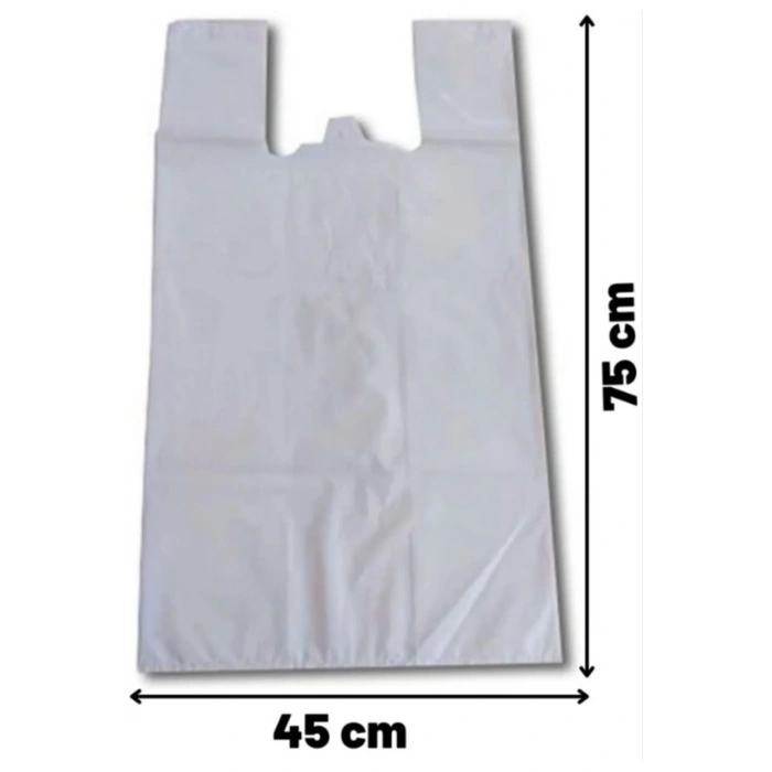 25 Adet Extra Kalın Poşet45x75 Sızdırmaz Et Taşıma Poşeti (40-50 Kg Taşır)