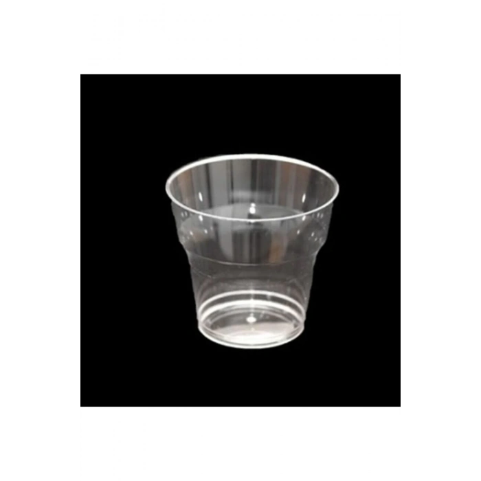 25 Li Şeffaf Kristal Mika Sert Plastik Bardak 180cc