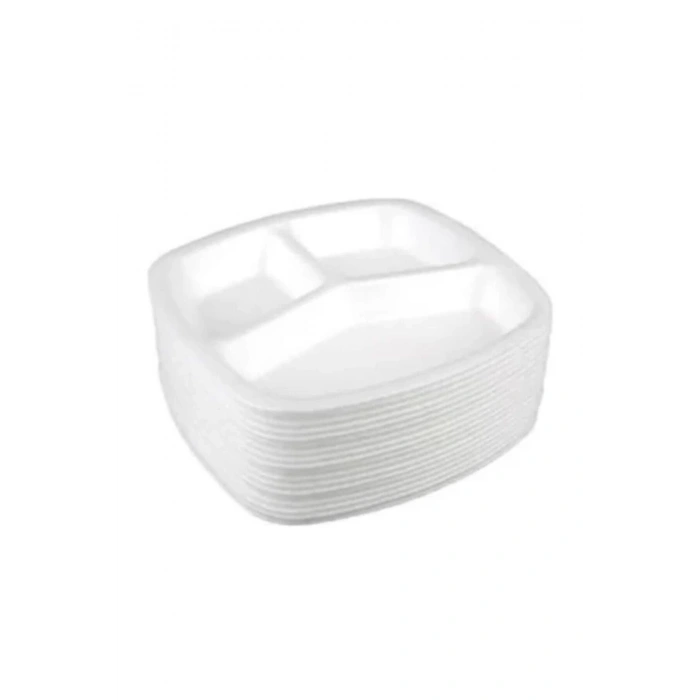 3 Gözlü Köpük Tabldot 200lü Paket