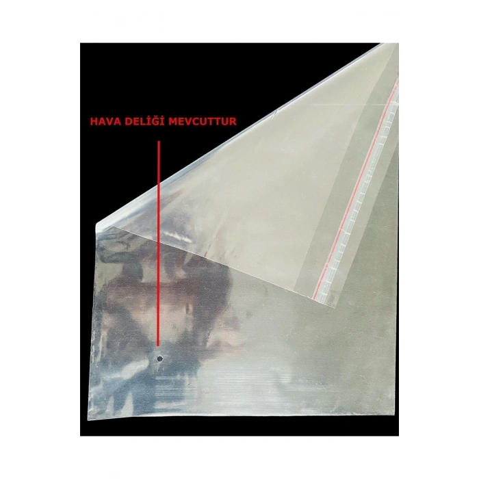 30 Cm X 45 Cm Şeffaf Bantlı Yapışkanlı Jelatin Poşet 25 Adet Opp