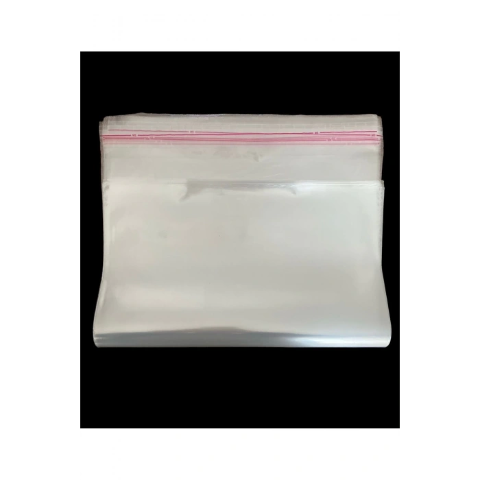 30 Cm X 45 Cm Şeffaf Bantlı Yapışkanlı Jelatin Poşet 25 Adet Opp
