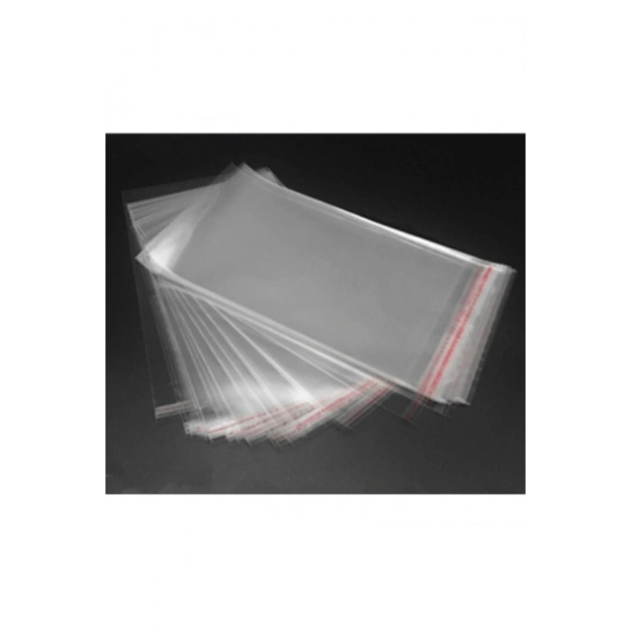 35 Cm X 50 Cm Şeffaf Bantlı Yapışkanlı Jelatin Poşet 25 Adet Opp