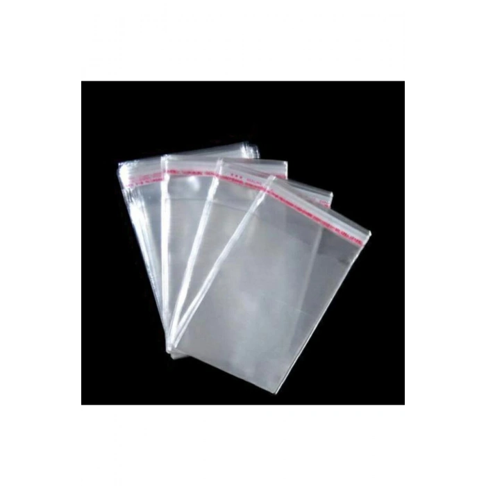 35x45 5 Cm. (35*50) 50 Adet - Şeffaf Bantlı Yapışkanlı Jelatin Poşet