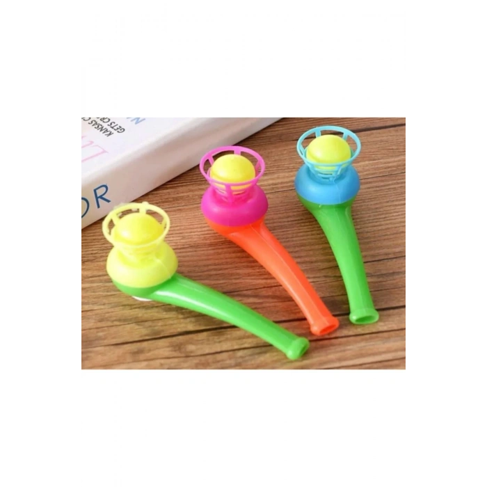 4lü Set Oyuncak Saksafon Popit Pipet Top Üfleme Oyunu Eğitici Oyuncak