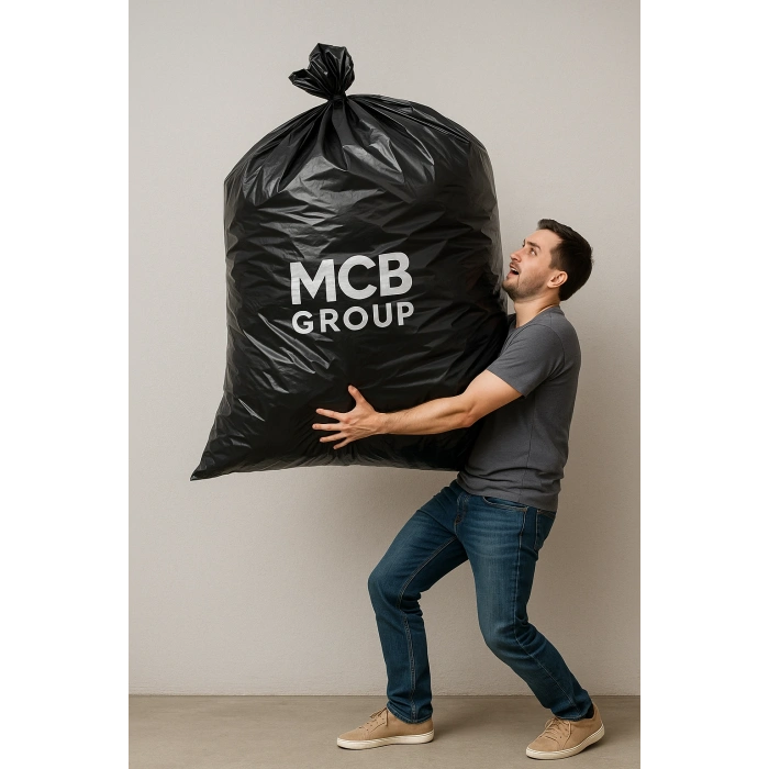 4 Rulo Endüstriyel ( 120X150 cm ) Hantal Boy Siyah Çöp Poşeti 4 Rulo Çöp Torbası