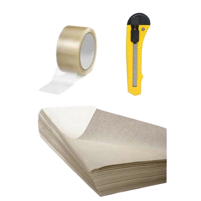 40x60 Kağıt 2 Kg + Maket Bıçağı + Koli Bandı Taşınma Ve Ambalaj Paketleme Seti Taşınma Kağıdı