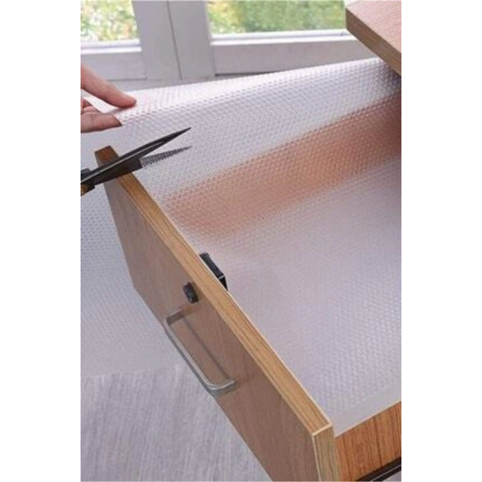 45 Cm X 10 Metre Kaymaz Dolap Içi Çekmece Raf Örtüsü Kaydırmaz Örtü