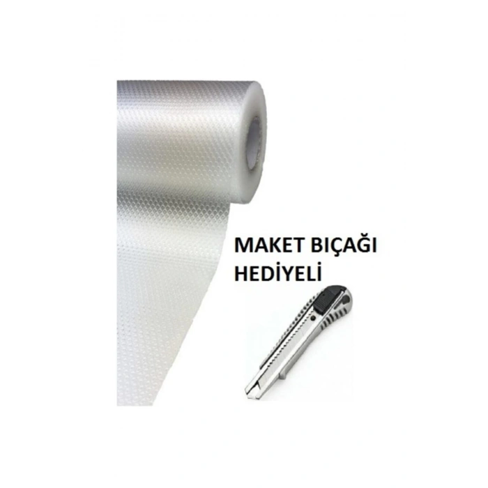 45cm X 10 m Şeffaf Kaydırmaz Raf Dolap Ve Çekmece Örtüsü Ve Maket Bıçağı