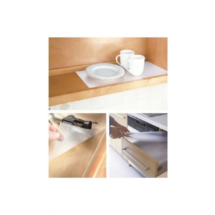 45cm X 10 m Şeffaf Kaydırmaz Raf Dolap Ve Çekmece Örtüsü Ve Maket Bıçağı