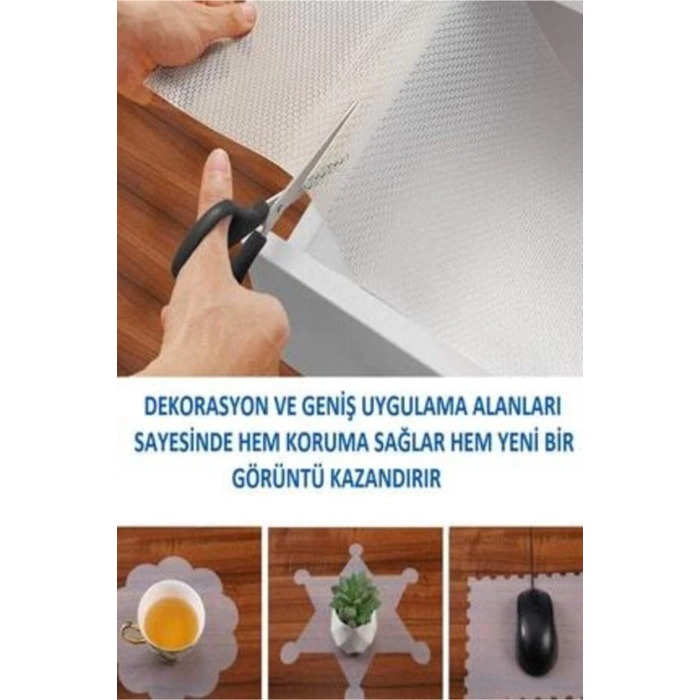 45cm X 10 Metre Şeffaf Kaydırmaz Raf Ve Çekmece Örtüsü