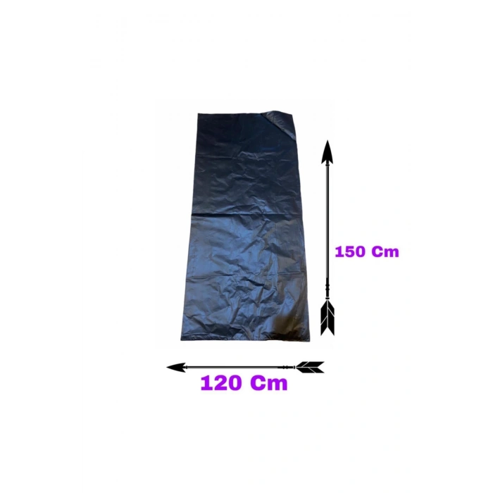 5 Adet 120x150cm Dökme Kalın Çöp Poşeti Siyah Mega Boy
