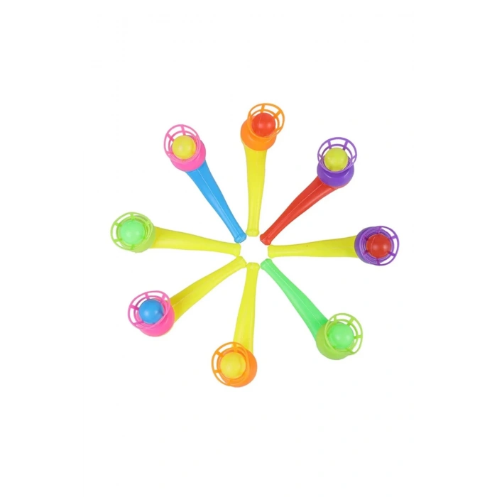 5 Adet Saksafon Top Üfleme Oyunu Karne Hediyesi Eğitici Oyuncak Pipetli Popit
