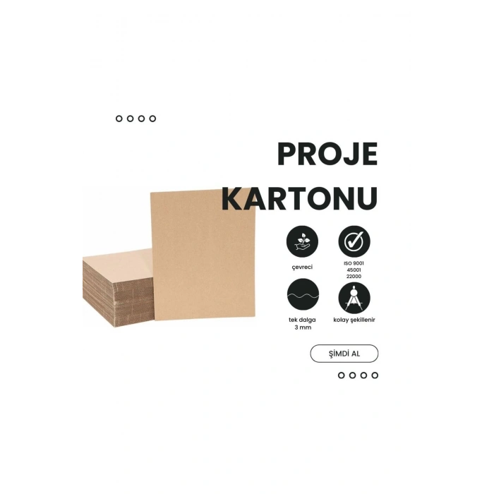 50x70 Cm Ince (3MM) Oluklu Mukavva Kartonu 10 Adet