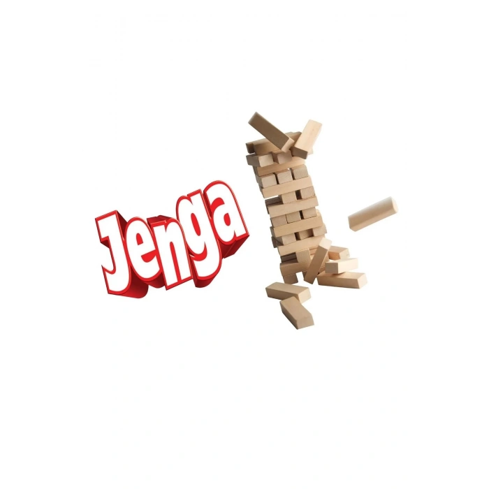 54 Parça Denge Oyunu Jenga Ahşap Büyük Boy
