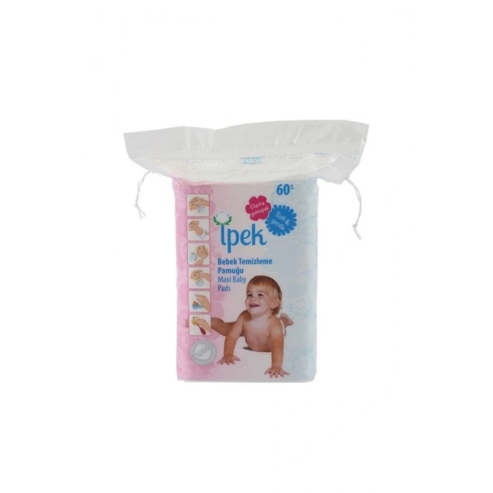 6lı Ipek Bebek Temizleme Pamuğu 60lı