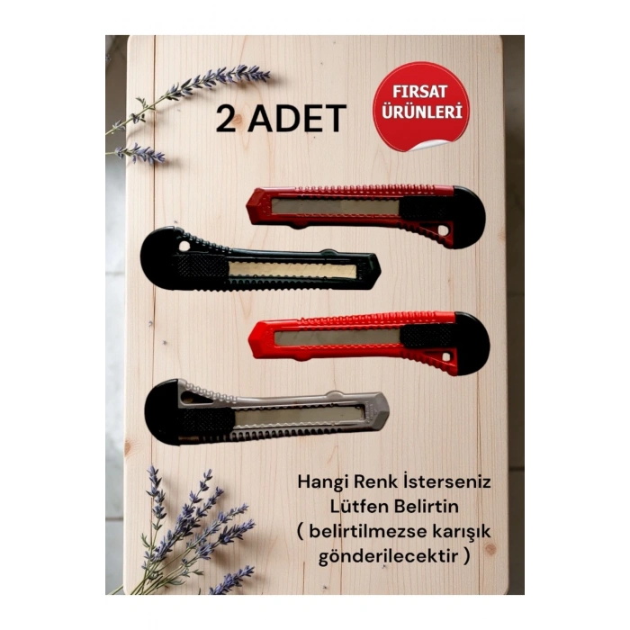 2 Adet Plastik Maket Bıçağı Falçata Geniş Büyük Boy