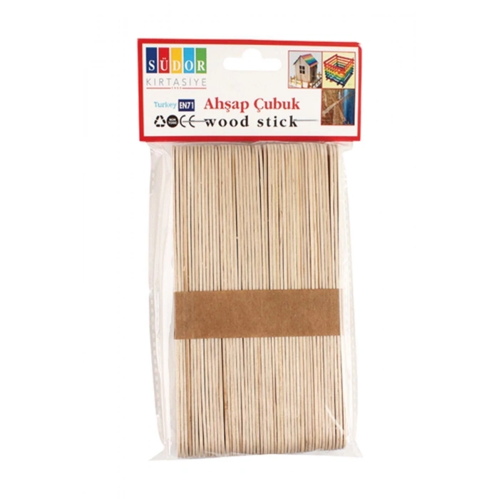 Bs71 Ahşap Çubuk Büyük Dondurma Çubuğu 50 Li Çx