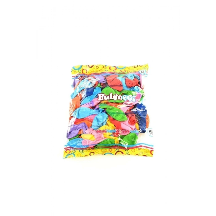 Balon 10 Inc Baskısız Karışık Pastel Renk 100 Adet
