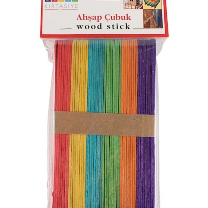 Çubuk Renkli Büyük Ahşap 50li Bs71 Çx