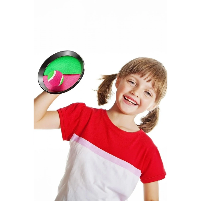 At Tut Oyun Seti Yapışkanlı  Eğlenceli Aktivite Oyunu Dış Mekan Oyuncağı 2 El Raketi 1 Top