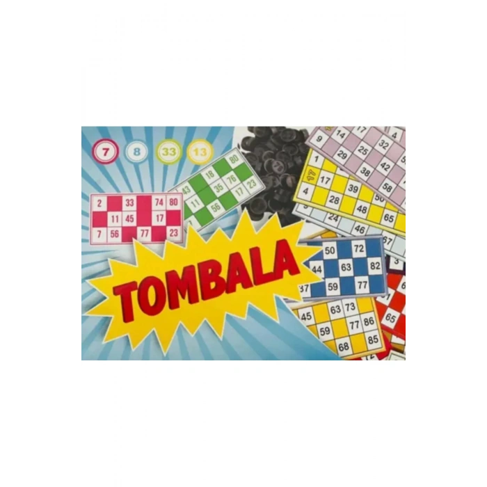 Tombala 24 Kart 90 Sayı Yılbaşı Aile Oyunu Renkli Şans Oyunu
