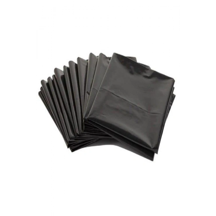 Endüstriyel Jumbo Boy Siyah Çöp Torbası 80x110 Cm 10 Adet