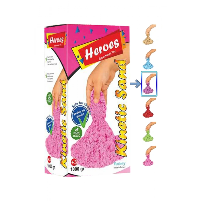 Heroes Kinetik Kum 1000gr. Açık Pembe