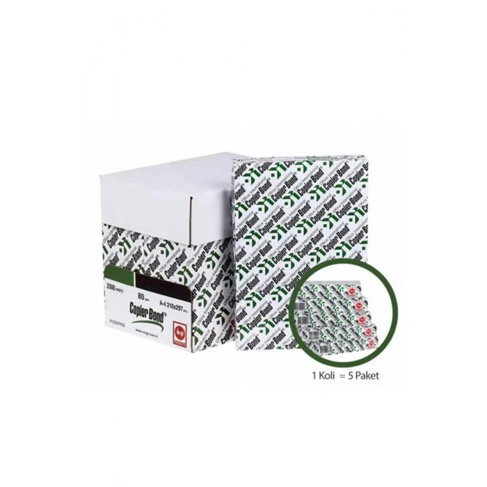 Copierbond A4 Fotokopi Kağıdı 80 gram 2500 Sayfa 5 Paket 1 Koli