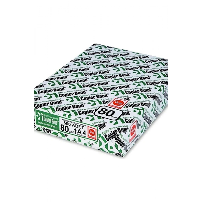 (Ve-Ge) A4 80Gr Fotokopi Kağıdı 1000 Adet Kağıt (2Pk*500 Kağıt)