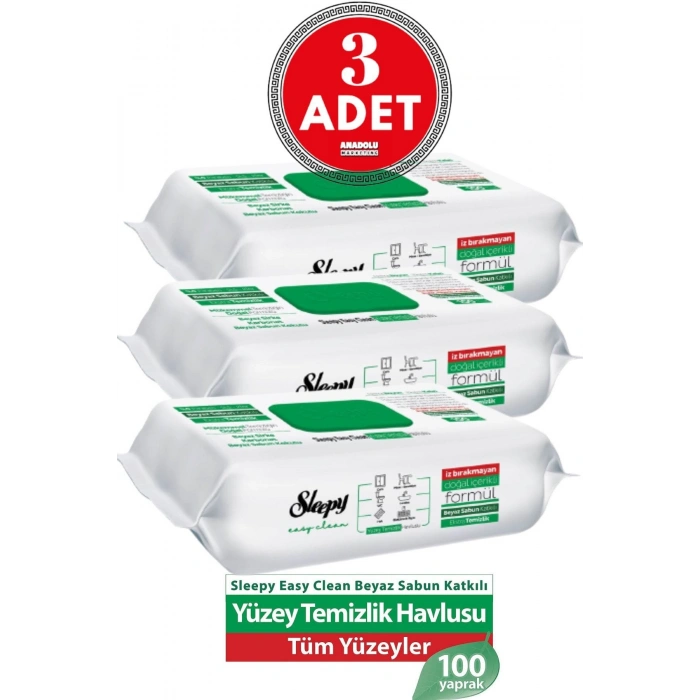 Easy Clean Yüzey Temizlik Havlusu 100 Yaprak 3 ADET