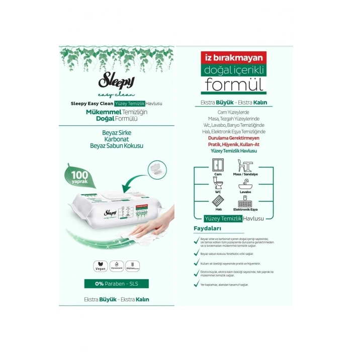 Easy Clean Yüzey Temizlik Havlusu 100 Yaprak (12 Li Set) 1200 Yaprak