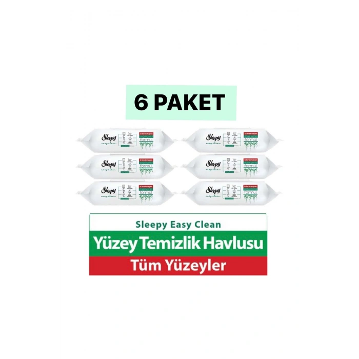 Easy Clean Beyaz Sabun Katkılı Yüzey Temizlik Havlusu 100lü 6 Paket
