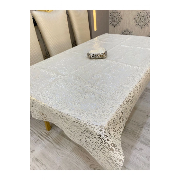 Pvc Şeffaf Hasır Masa Örtüsü Silinebilir Masa Örtüsü Su Geçirmez Muşamba Sofra Bezi Iplik Desen