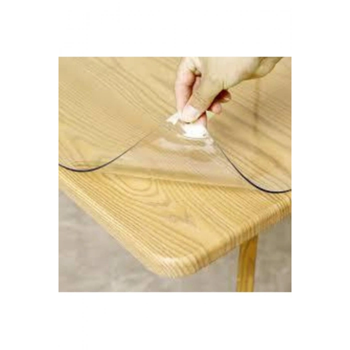 ŞEFFAF MASA ÖRTÜSÜ 1,7 mm 80 cm x 200 cm Kalın Pvc Kaymaz Masa Örtüsü Koruyucu 80 CM X 200 CM