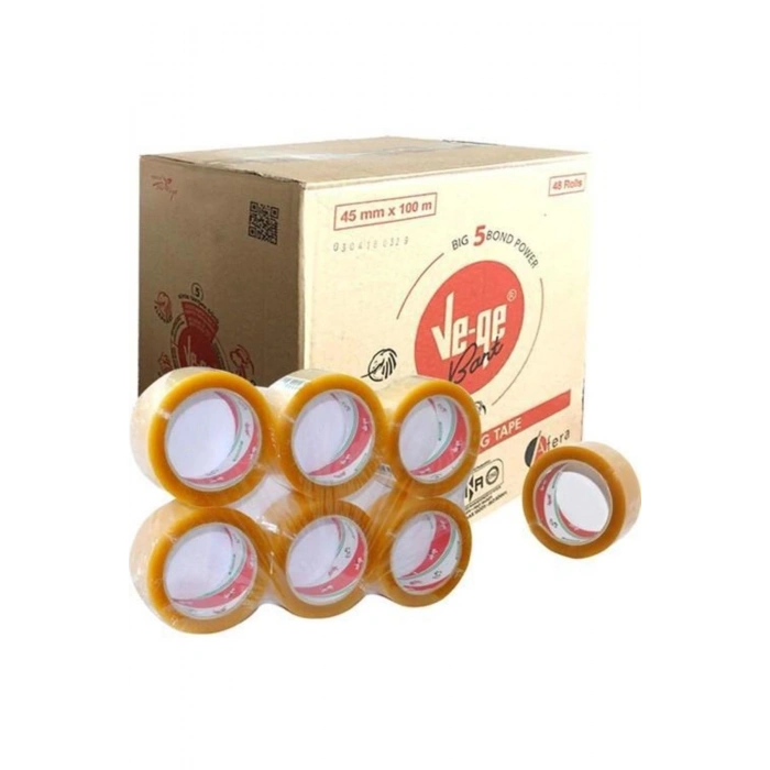 Vege Bant Ve-ge Koli Bantı Fil Şeffaf 45 X 100 Mt 48 Adet