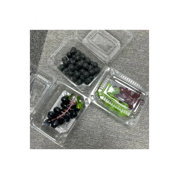 10 Adet 500 CC Peynir Kabı Yarım Kapak Sızdırmaz Kab Derin Dondurucu Pasta Meyve Kurabiye