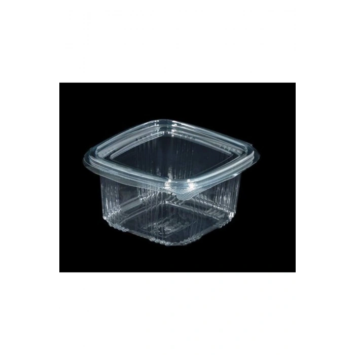 Plastik Sızdırmaz Kap Gıda Kabı 100 Adet 500 Gr Düz Kapak